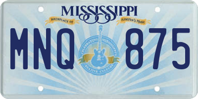 MS license plate MNQ875