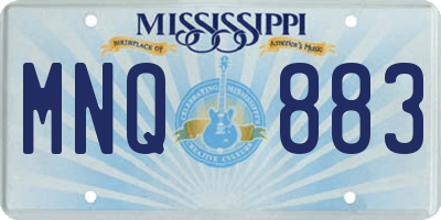 MS license plate MNQ883