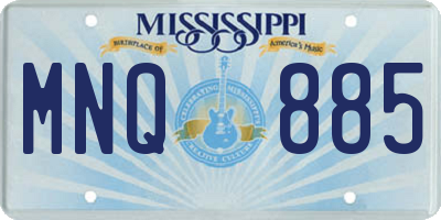 MS license plate MNQ885