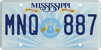 MS license plate MNQ887