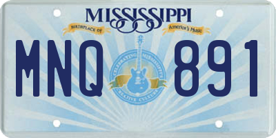 MS license plate MNQ891