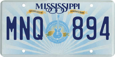MS license plate MNQ894