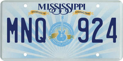 MS license plate MNQ924
