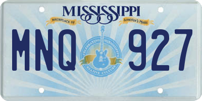 MS license plate MNQ927
