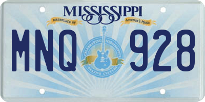 MS license plate MNQ928