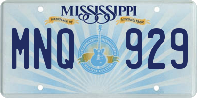 MS license plate MNQ929