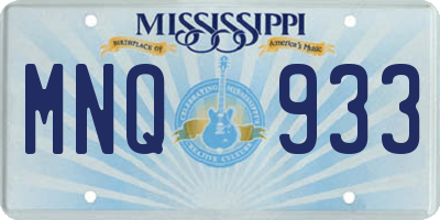 MS license plate MNQ933