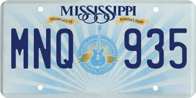 MS license plate MNQ935