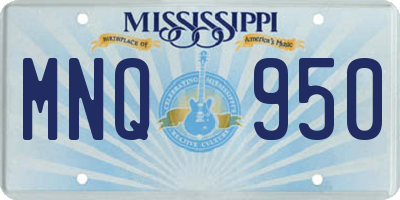 MS license plate MNQ950
