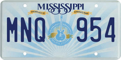 MS license plate MNQ954