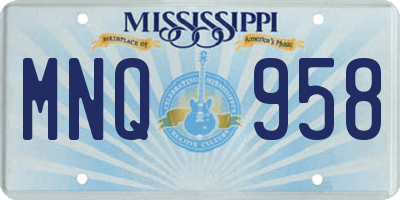 MS license plate MNQ958