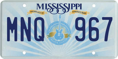 MS license plate MNQ967