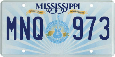 MS license plate MNQ973