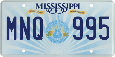 MS license plate MNQ995