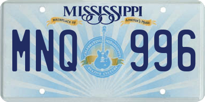 MS license plate MNQ996