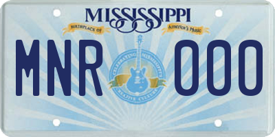 MS license plate MNR000