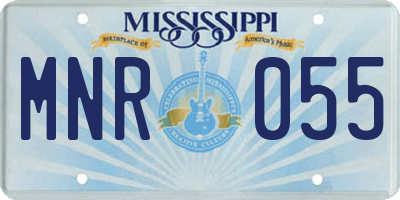 MS license plate MNR055