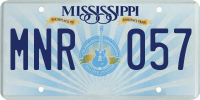 MS license plate MNR057