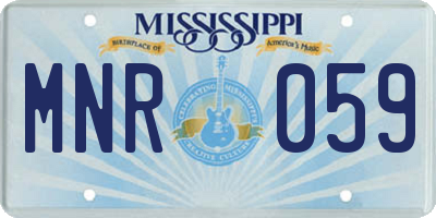 MS license plate MNR059