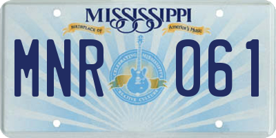 MS license plate MNR061