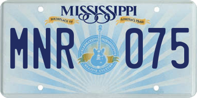 MS license plate MNR075