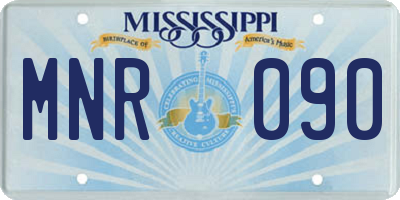 MS license plate MNR090