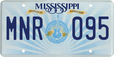 MS license plate MNR095
