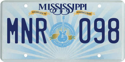 MS license plate MNR098