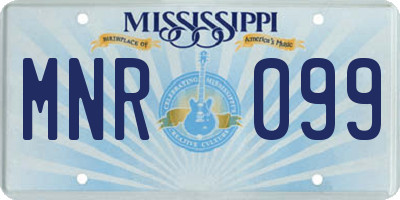 MS license plate MNR099