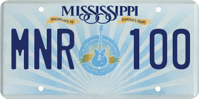 MS license plate MNR100
