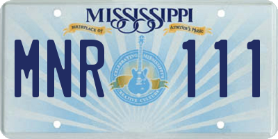 MS license plate MNR111