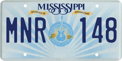 MS license plate MNR148