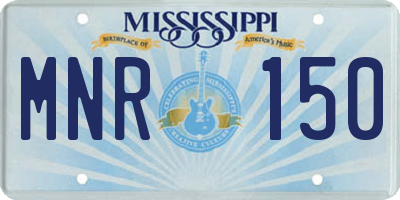 MS license plate MNR150