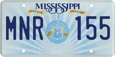 MS license plate MNR155