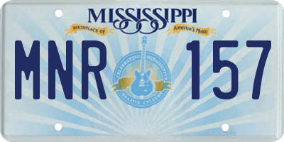 MS license plate MNR157