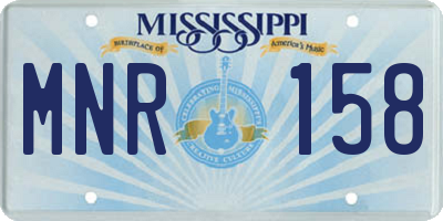 MS license plate MNR158