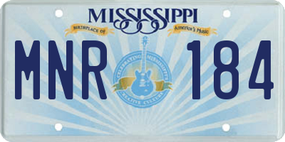 MS license plate MNR184