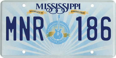 MS license plate MNR186