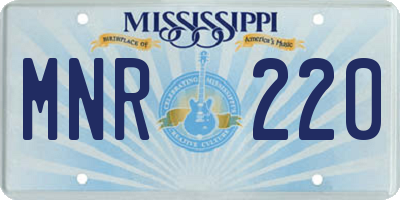 MS license plate MNR220