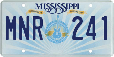 MS license plate MNR241
