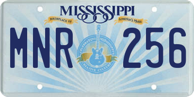 MS license plate MNR256