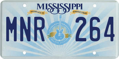 MS license plate MNR264