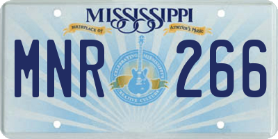 MS license plate MNR266