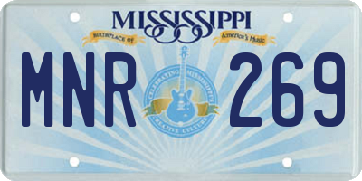 MS license plate MNR269