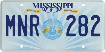 MS license plate MNR282