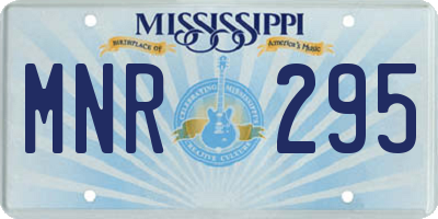 MS license plate MNR295