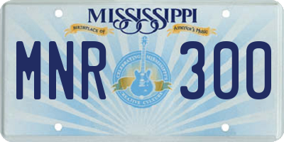 MS license plate MNR300