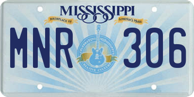MS license plate MNR306