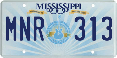 MS license plate MNR313