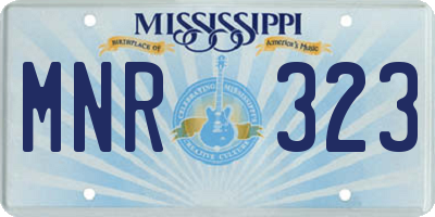 MS license plate MNR323